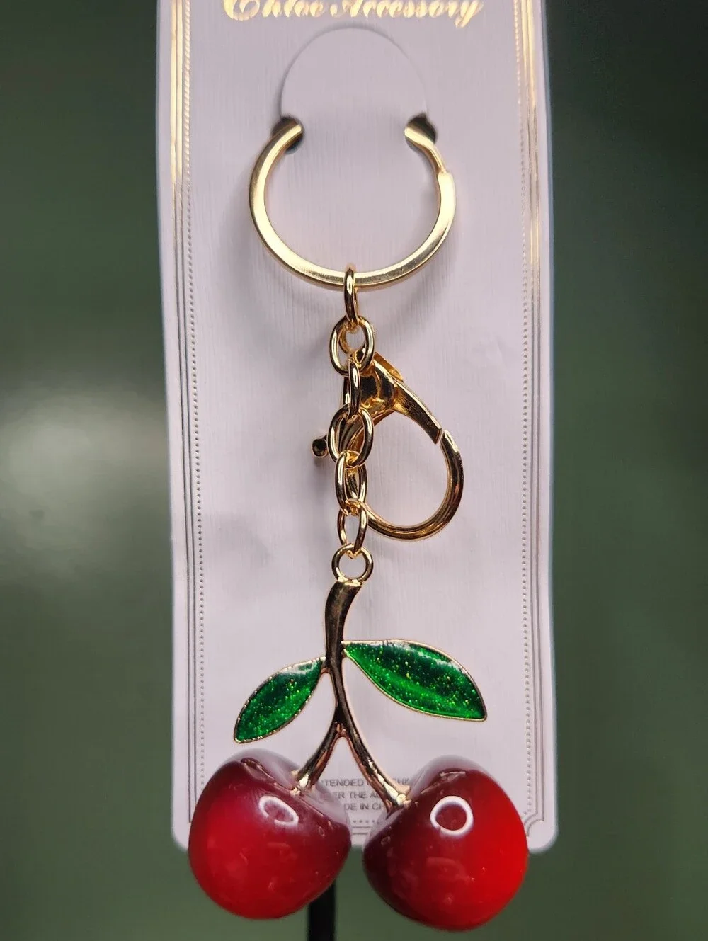 Cherry Bag Charm/Keychain NEW 🦋Choose One,Silver Or Gold Tone🦋Price Is For 1🦋
